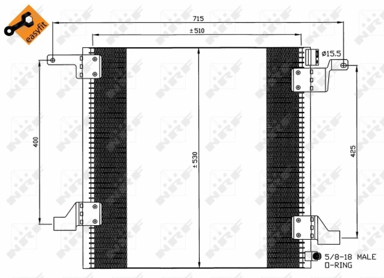 Condenseur, climatisation NRF 35579