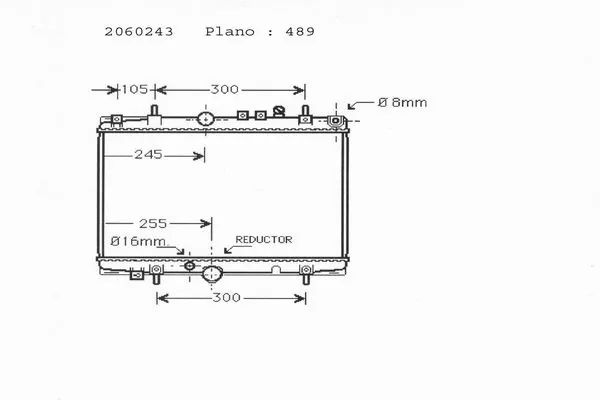 Radiateur, refroidissement du moteur ORDONEZ 2060243