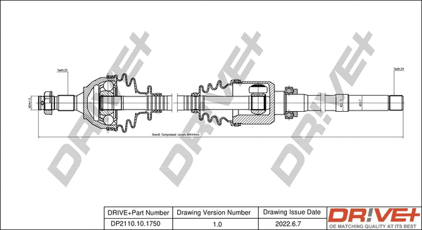 Arbre de transmission Dr!ve+ DP2110.10.1750
