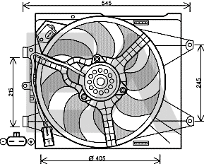 Ventilateur, refroidissement du moteur EACLIMA 33V25059