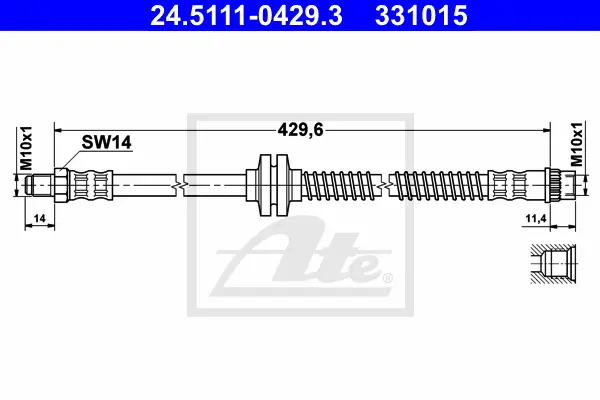 Flexible de frein ATE-APAC 24.5111-0429.3