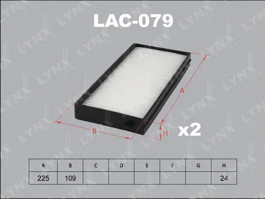 Filtre, air de l'habitacle LYNXAUTO LAC-079