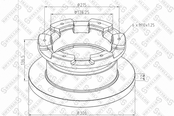 Disque de frein STELLOX 85-00820-SX