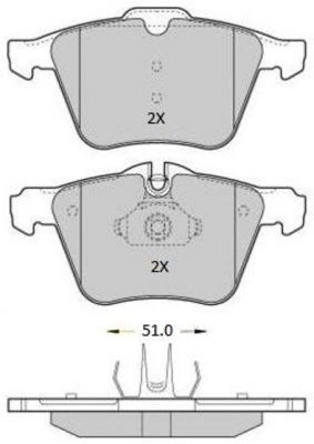 Kit de plaquettes de frein, frein à disque FREMAX FBP-1811