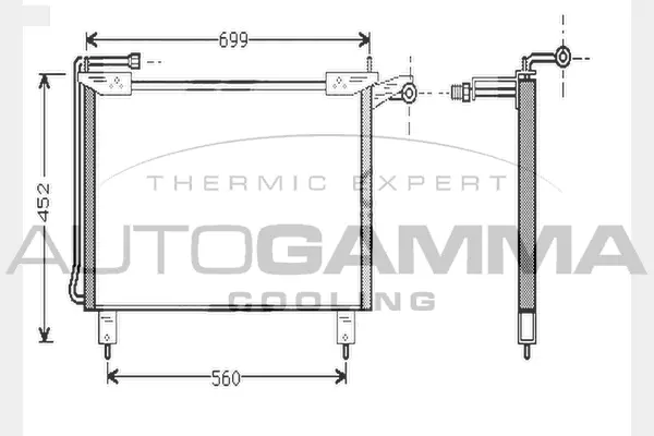 Condenseur, climatisation AUTOGAMMA 104586