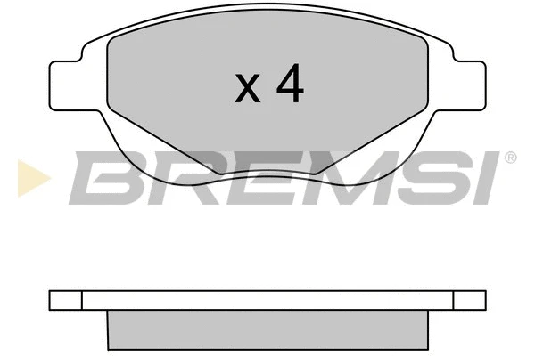 Kit de plaquettes de frein, frein à disque BREMSI BP3580