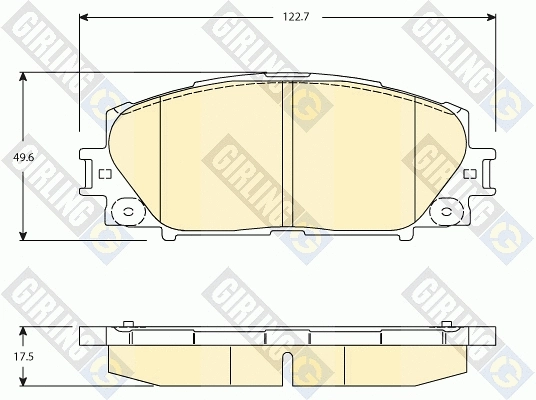 Kit de plaquettes de frein, frein à disque GIRLING 6134599