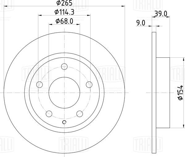 Disque de frein TRIALLI DF 073407
