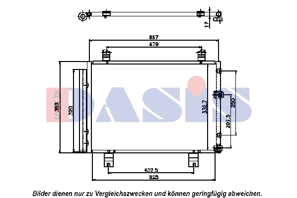 Condenseur, climatisation AKS DASIS 212050N
