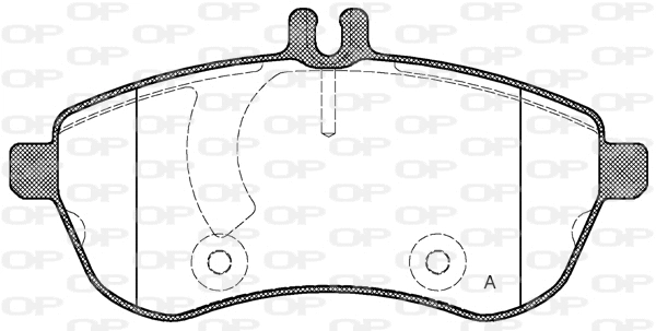 Kit de plaquettes de frein, frein à disque OPEN PARTS BPA1301.00