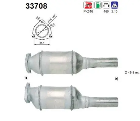 Catalyseur AS 33708