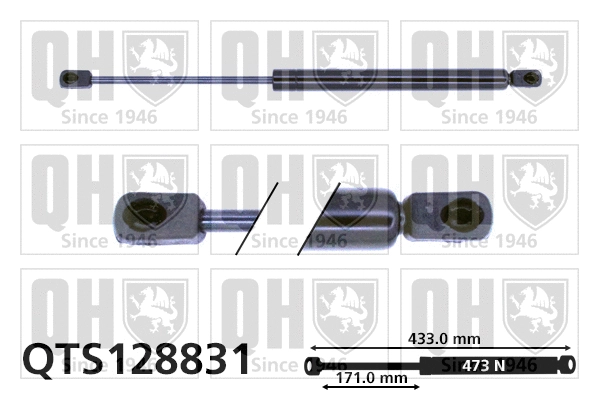 Vérin, capot-moteur QUINTON HAZELL QTS128831