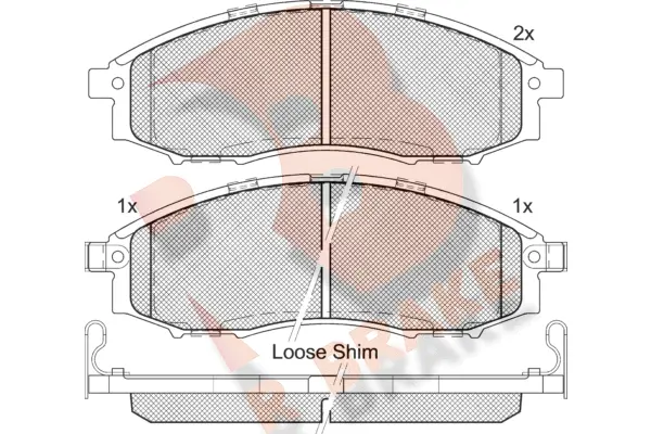 Kit de plaquettes de frein, frein à disque R BRAKE RB1703