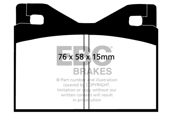 Kit de plaquettes de frein, frein à disque EBC Brakes DP2126