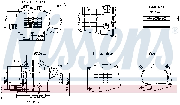 Radiateur, réaspiration des gaz d'échappement NISSENS 989493