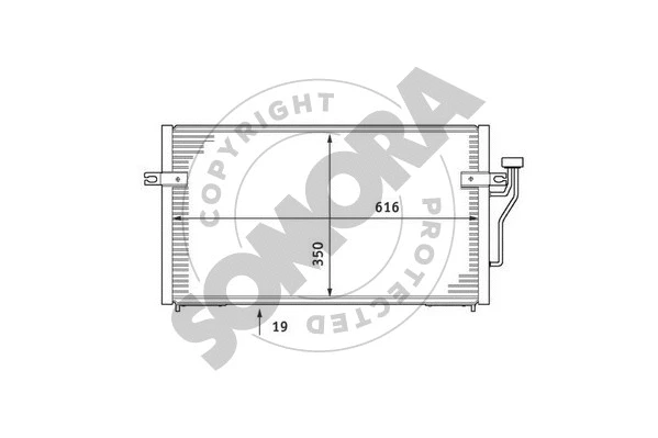 Condenseur, climatisation SOMORA 186060A