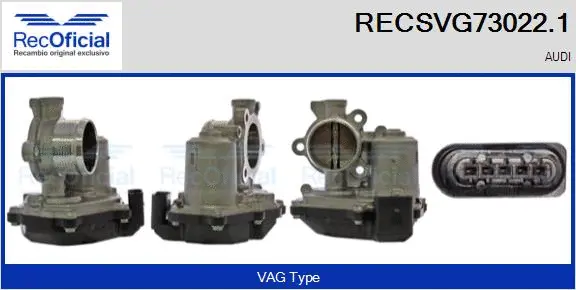 Vanne EGR RECOFICIAL RECSVG73022.1