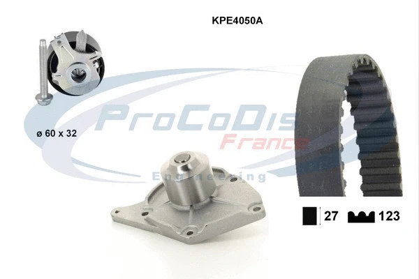 Pompe à eau + kit de courroie crantée PROCODIS FRANCE KPE4050A