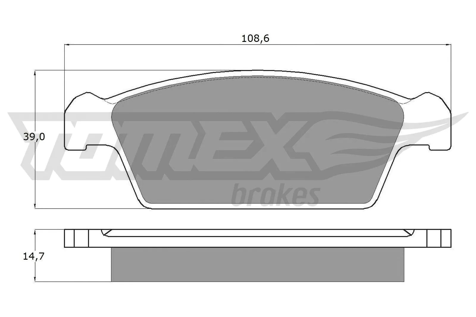 Kit de plaquettes de frein, frein à disque TOMEX Brakes TX 10-75