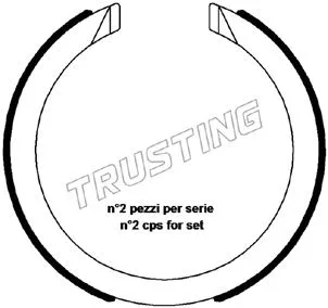 Jeu de mâchoires de frein, frein de stationnement TRUSTING 027.008