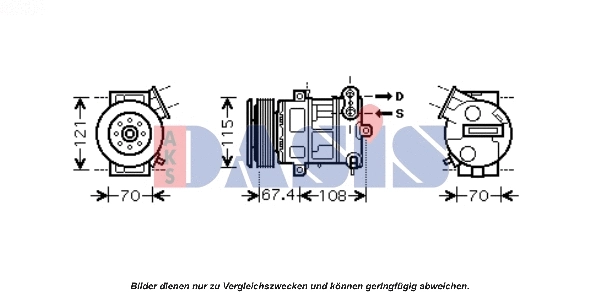 Compresseur, climatisation AKS DASIS 851603N