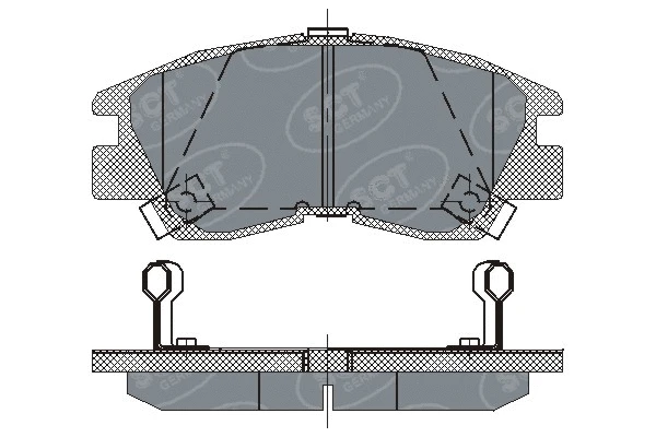 Kit de plaquettes de frein, frein à disque SCT - MANNOL SP 222 PR