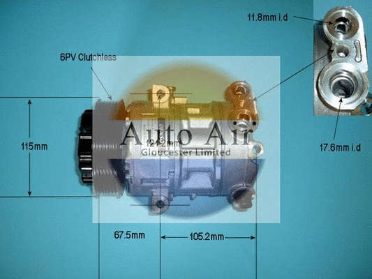 Compresseur, climatisation AUTO AIR GLOUCESTER 14-1447