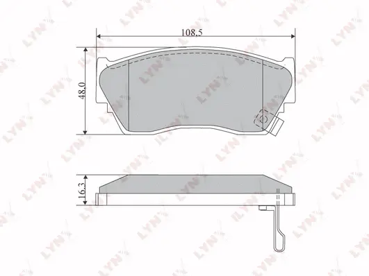 Kit de plaquettes de frein, frein à disque LYNXAUTO BD-5110