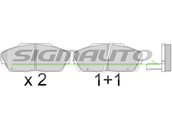 Kit de plaquettes de frein, frein à disque SIGMAUTO SPA371