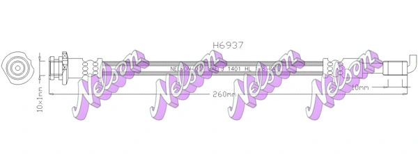Flexible de frein KAWE H6937