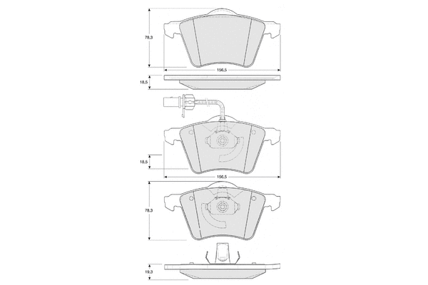 Kit de plaquettes de frein, frein à disque PROCODIS FRANCE PF1358