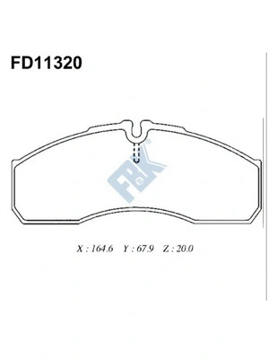 Kit de plaquettes de frein, frein à disque FBK FD11320