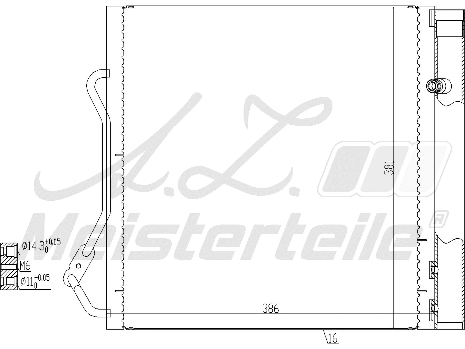 Condenseur, climatisation A.Z. Meisterteile AZMT-45-030-1556