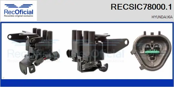 Bobine d'allumage RECOFICIAL RECSIC78000.1