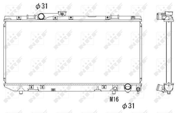 Radiateur, refroidissement du moteur NRF 53308