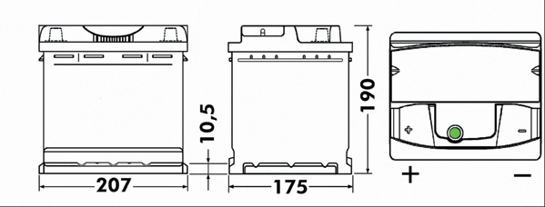 Batterie de démarrage EXIDE EA531