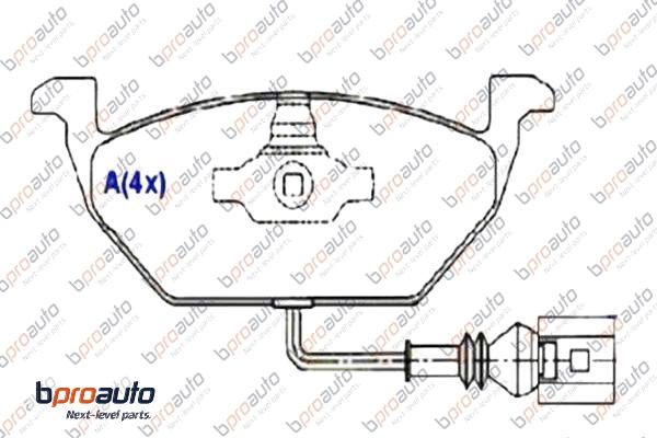 Kit de plaquettes de frein, frein à disque BPROAUTO 1BP30922AA