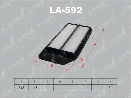 Filtre à air LYNXAUTO LA-592