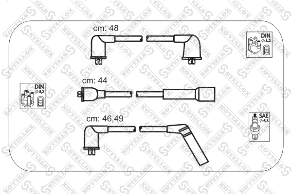 Kit de câbles d'allumage STELLOX 10-30040-SX