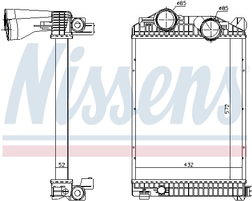 Refroidisseur d'air de suralimentation NISSENS 96969