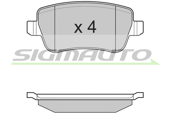 Kit de plaquettes de frein, frein à disque SIGMAUTO SPB227