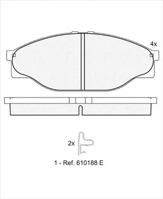 Kit de plaquettes de frein, frein à disque Technika 01727A