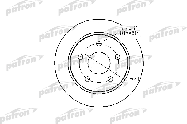Disque de frein PATRON PBD1651