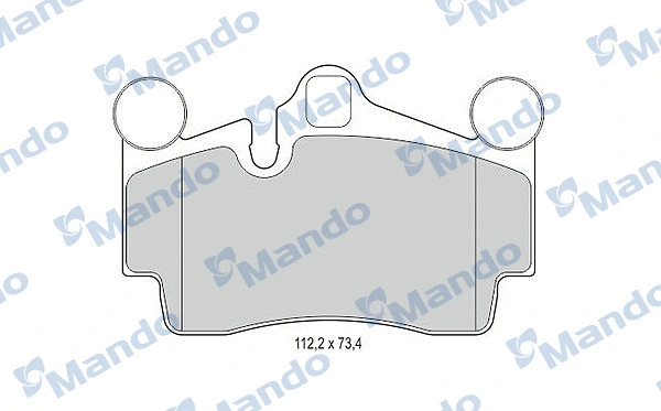 Kit de plaquettes de frein, frein à disque MANDO MBF015374