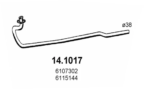Tuyau d'échappement ASSO 14.1017