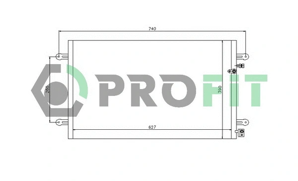 Condenseur, climatisation PROFIT PR 9549C1