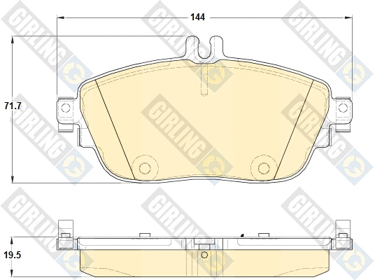 Kit de plaquettes de frein, frein à disque GIRLING 6119321