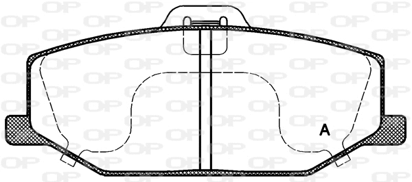 Kit de plaquettes de frein, frein à disque OPEN PARTS BPA0190.10
