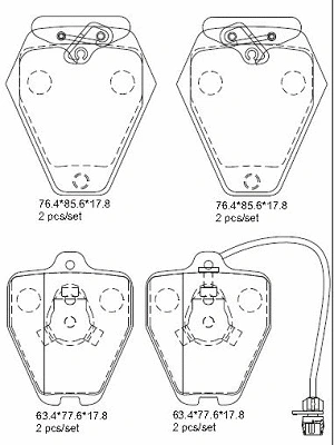 Kit de plaquettes de frein, frein à disque ASIMCO KD7773
