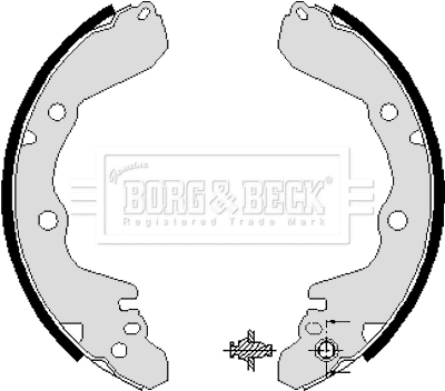Jeu de mâchoires de frein BORG & BECK BBS6038